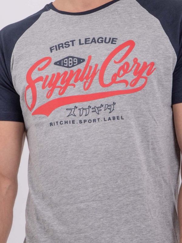 T-shirt col rond pur coton...