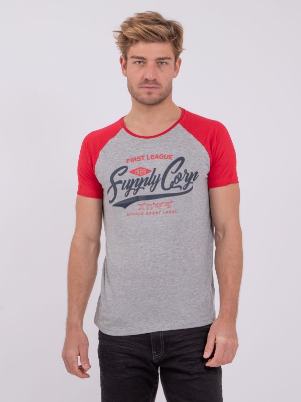 T-shirt col rond pur coton...