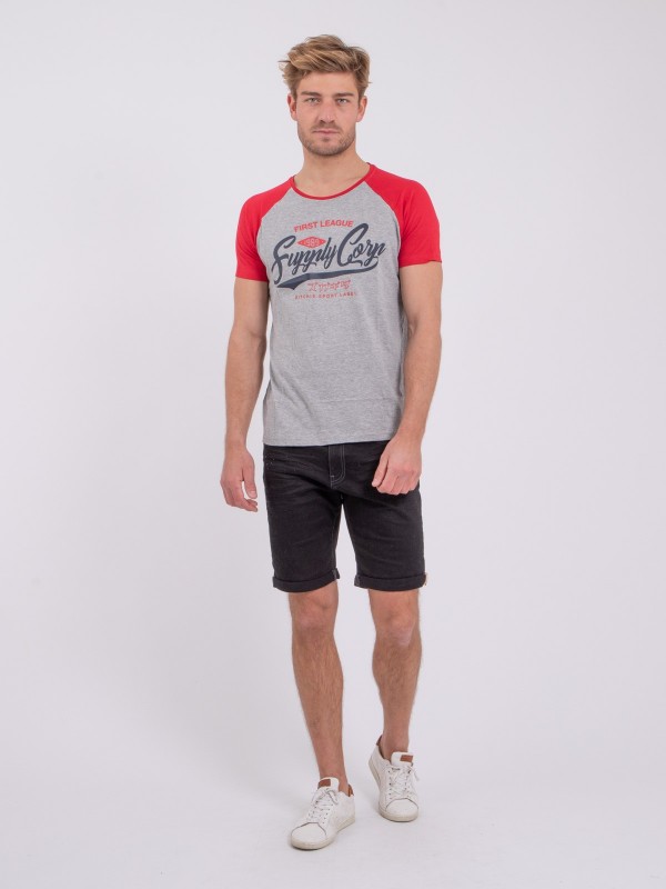 T-shirt col rond pur coton...