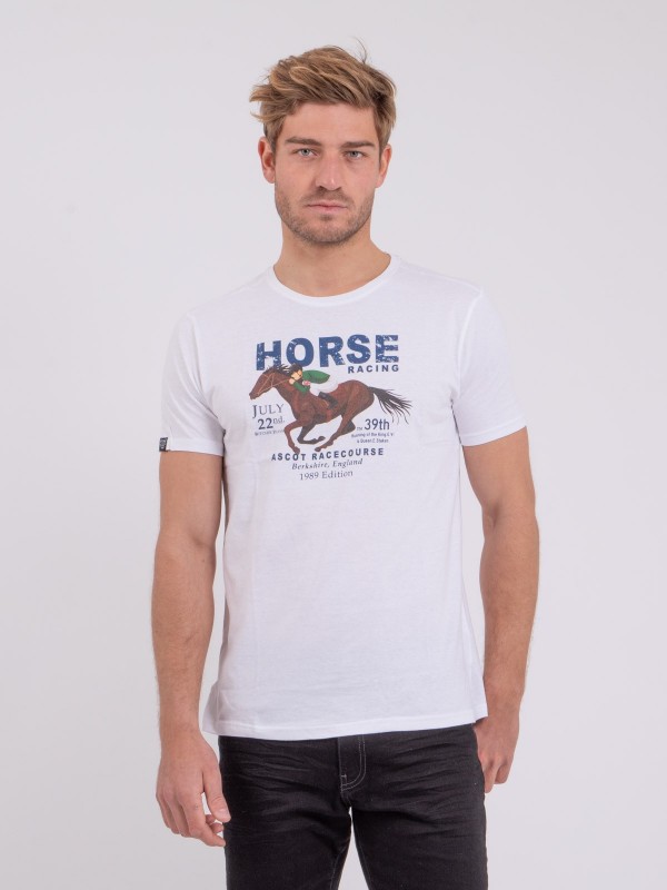 T-shirt col rond pur coton...