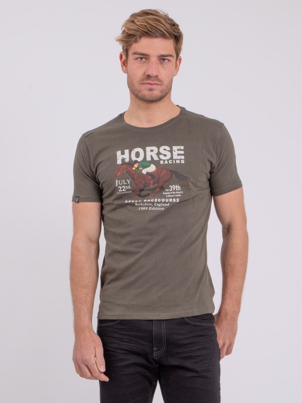 T-shirt col rond pur coton...