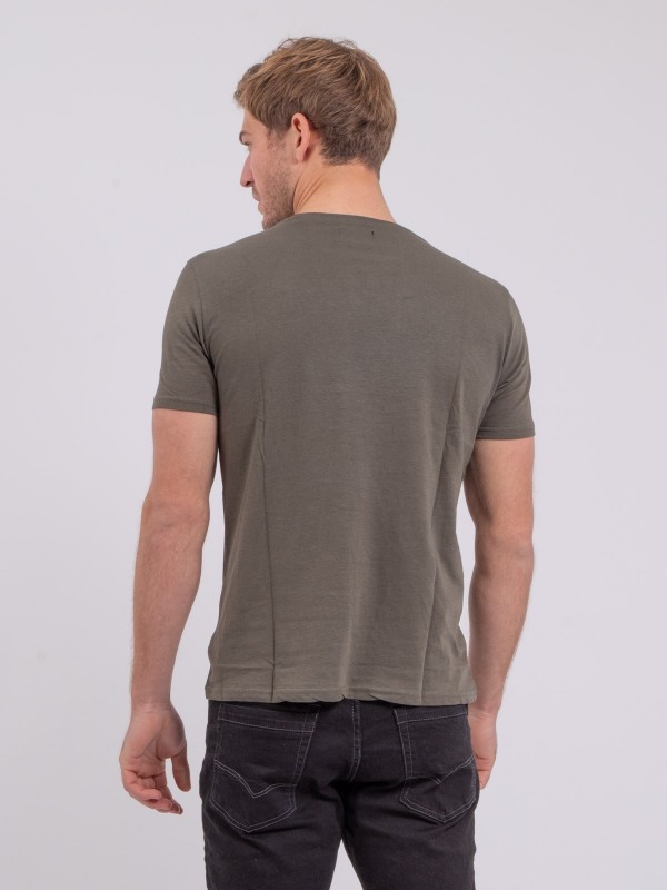 T-shirt col rond pur coton...