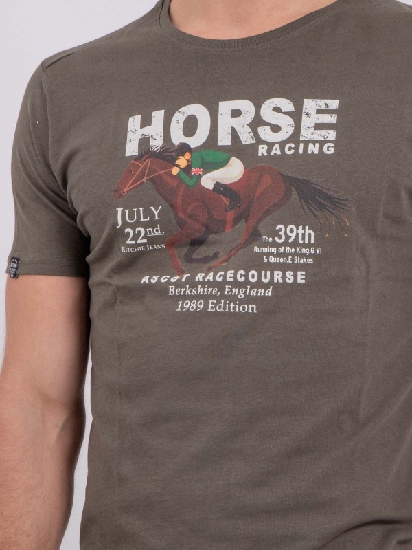 T-shirt col rond pur coton...