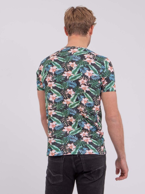 T-shirt col rond pur coton...