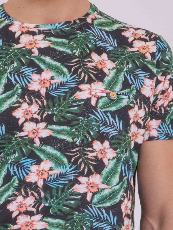 T-shirt col rond pur coton...