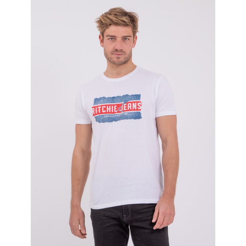 T-shirt manches courtes col rond pur coton NIPETER