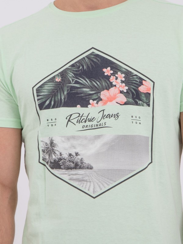 T-shirt manches courtes col...