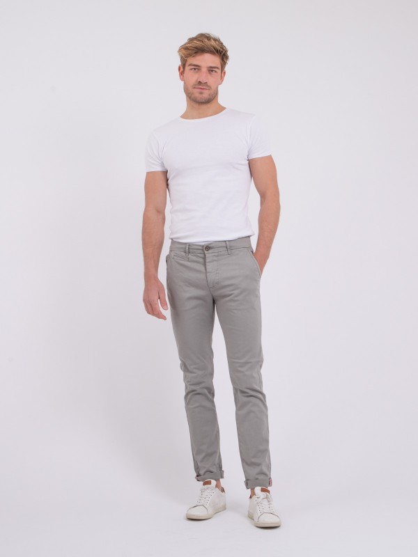 Pantalon chino CALES - Gris