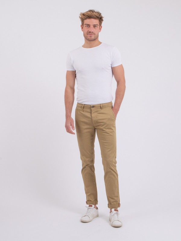 Pantalon chino CALES - Marron