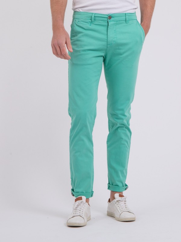 Pantalon chino CALES - Vert...