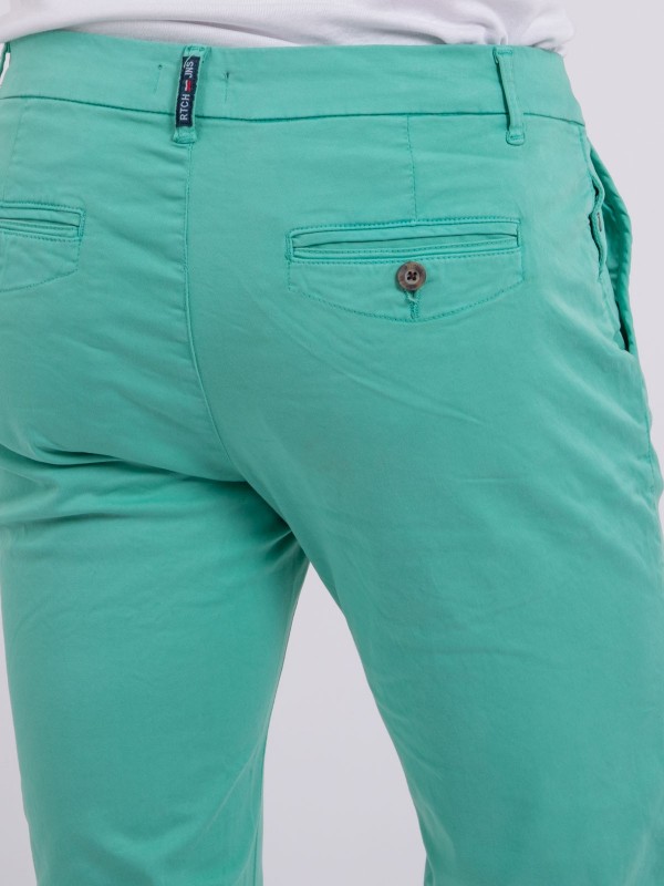 Pantalon chino CALES - Vert...