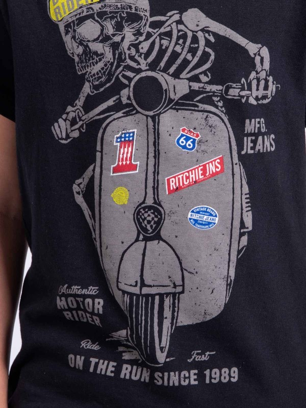 T-shirt col rond pur coton...