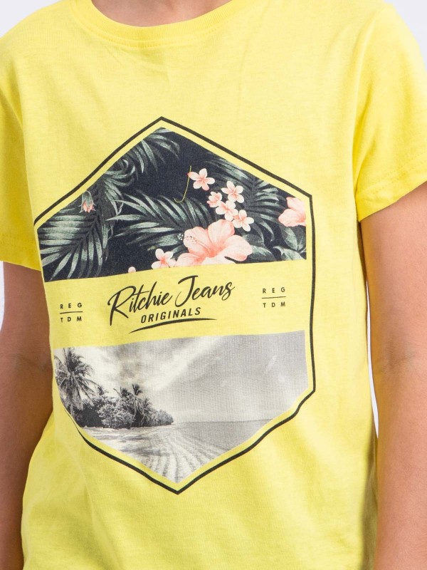 T-shirt manches courtes col...