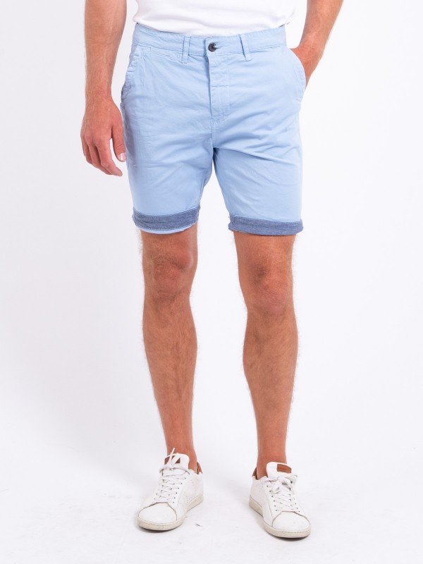 Bermuda chino BAZY - Bleu ciel