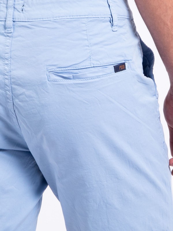 Bermuda chino BAZY - Bleu ciel