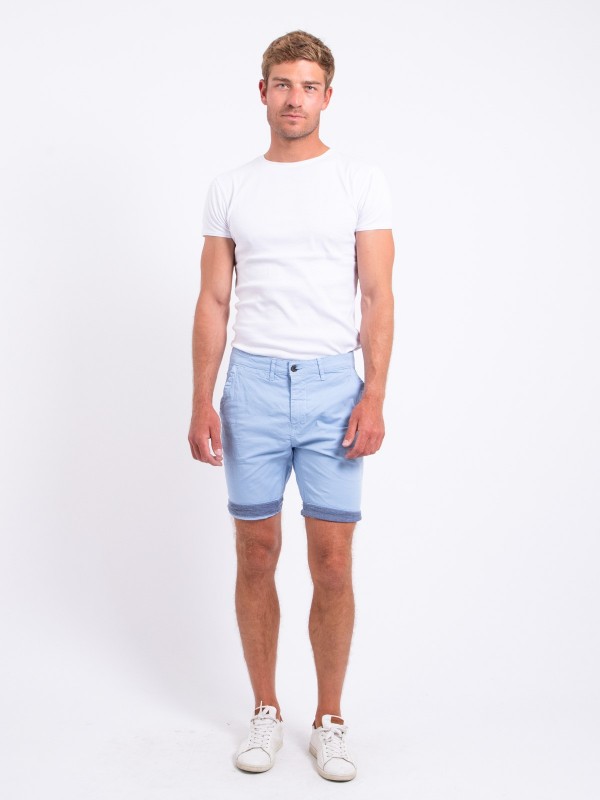 Bermuda chino BAZY - Bleu ciel