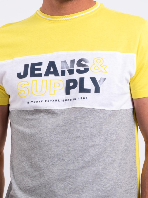 T-shirt col rond pur coton...