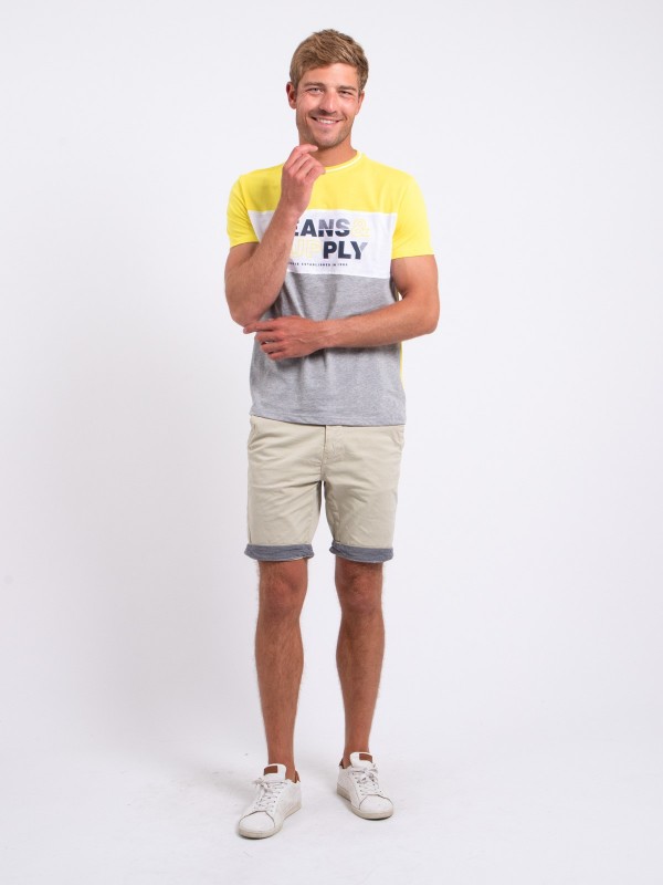 T-shirt col rond pur coton...