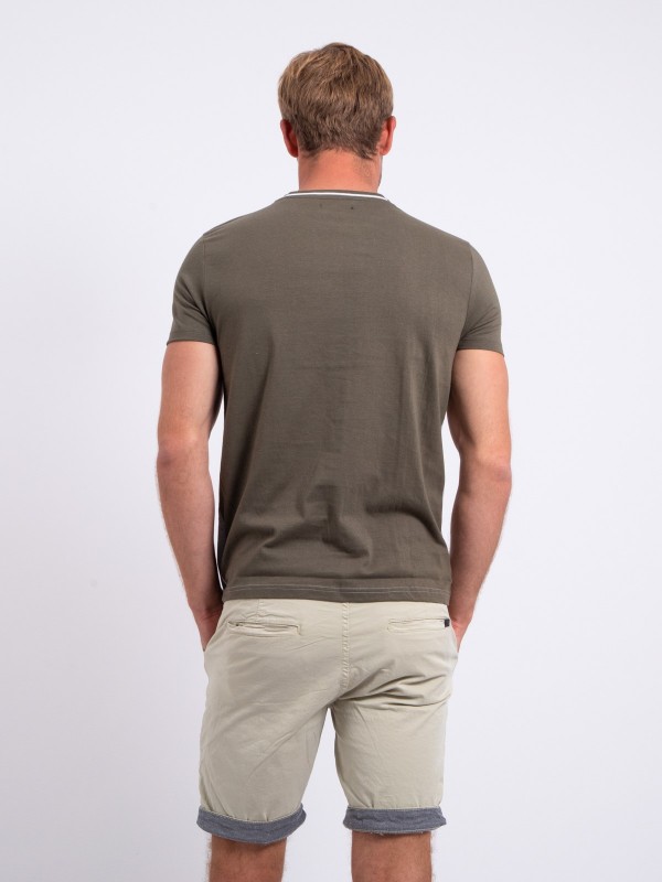 T-shirt col rond pur coton...