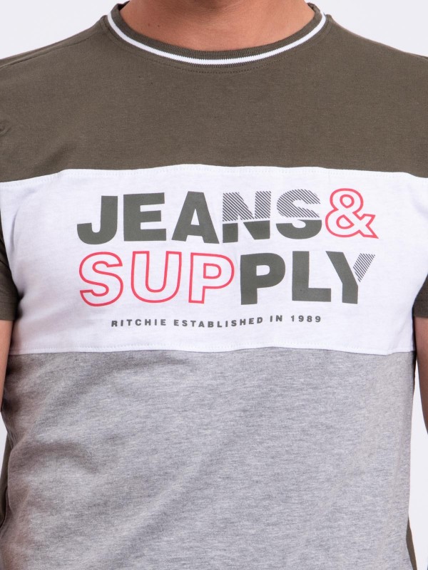 T-shirt col rond pur coton...