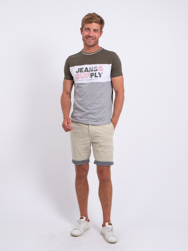 T-shirt col rond pur coton...