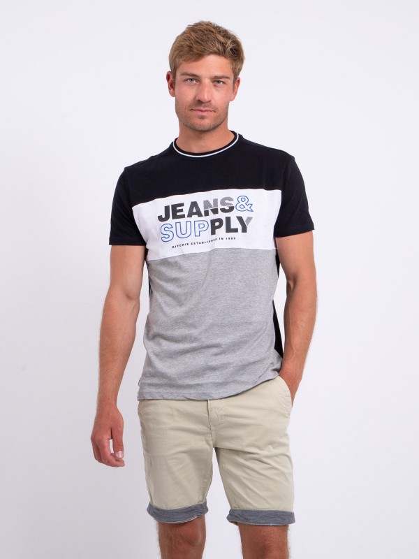 T-shirt col rond pur coton...