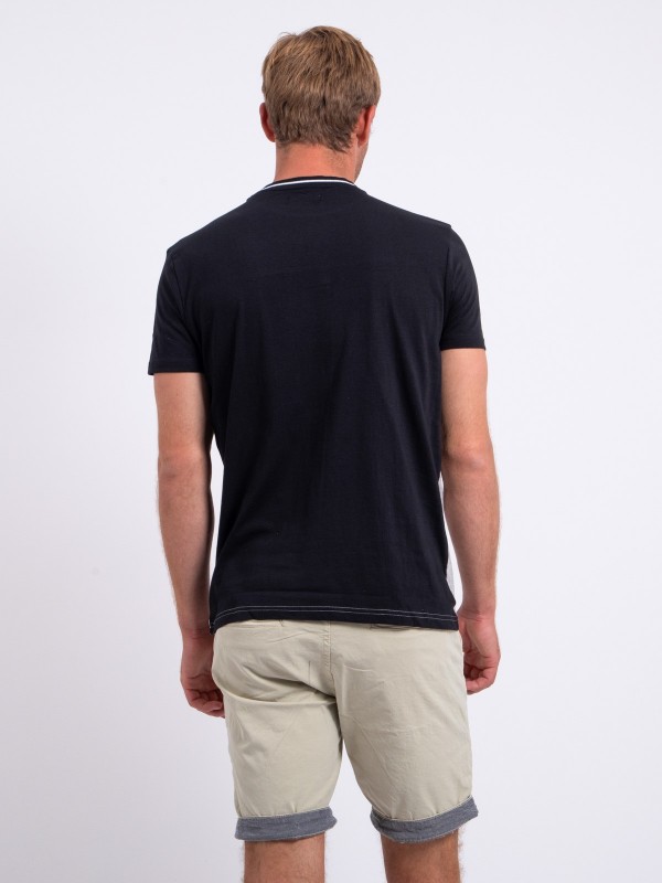 T-shirt col rond pur coton...