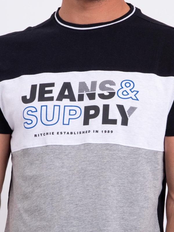 T-shirt col rond pur coton...