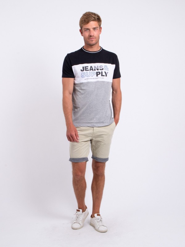 T-shirt col rond pur coton...