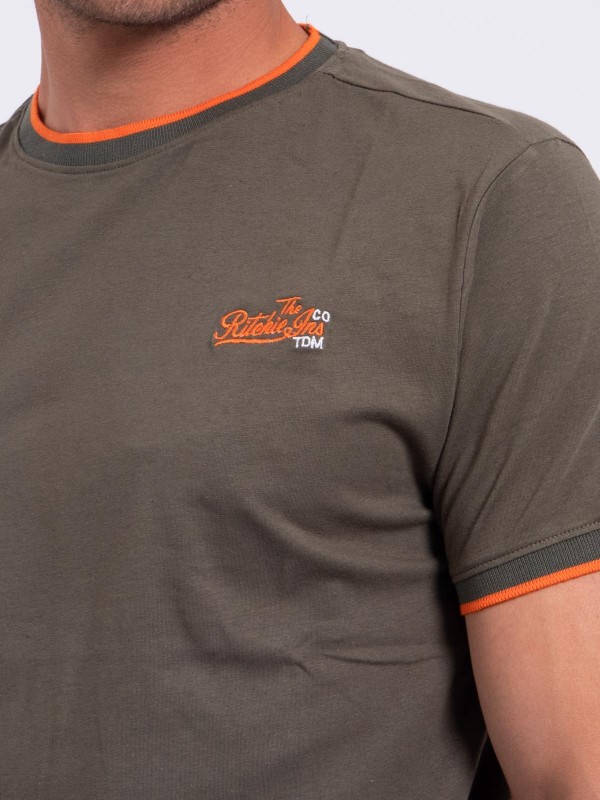 T-shirt col rond pur coton...