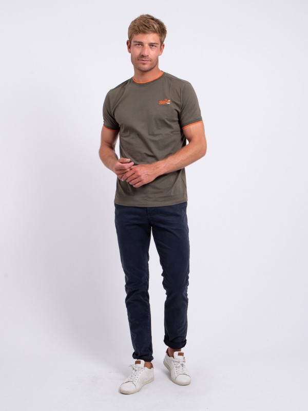 T-shirt col rond pur coton...