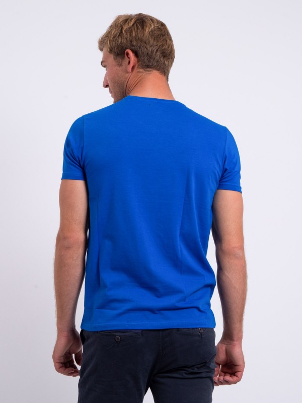 T-shirt col V pur coton...