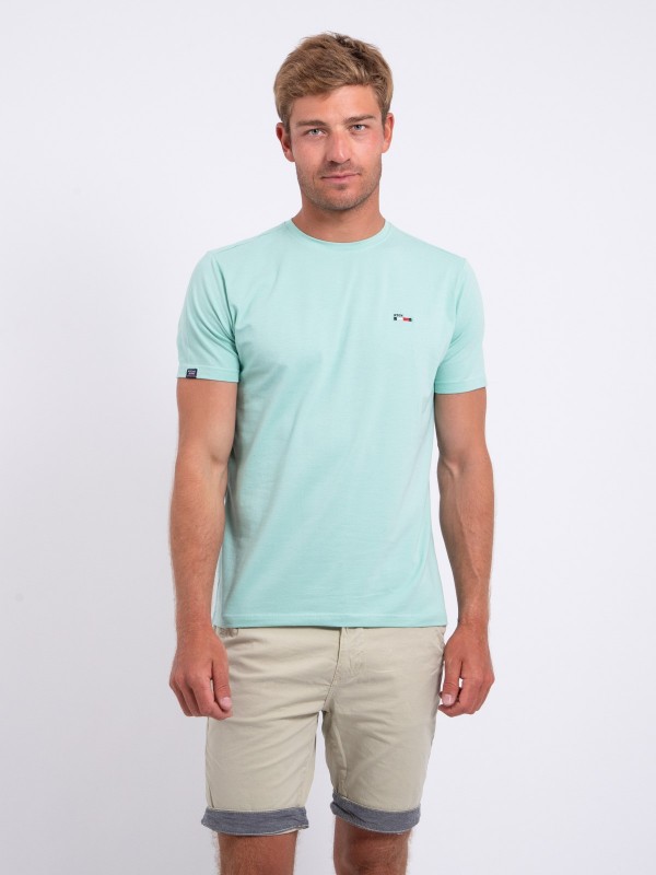 T-shirt col rond pur coton...