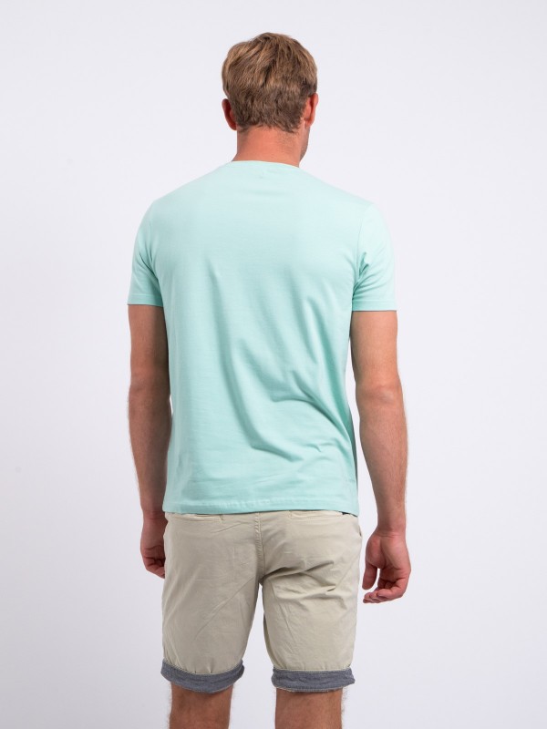 T-shirt col rond pur coton...