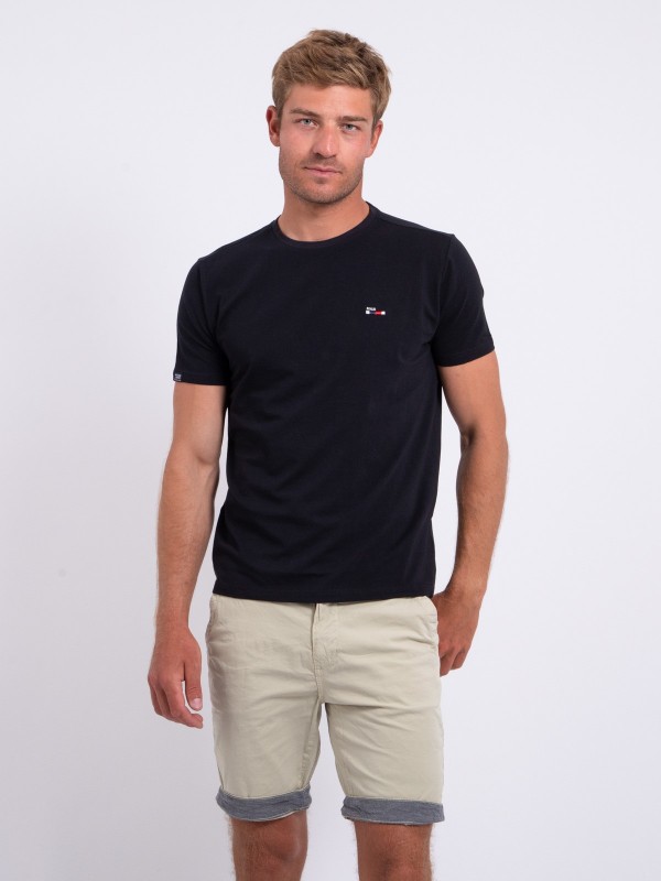 T-shirt col rond pur coton...