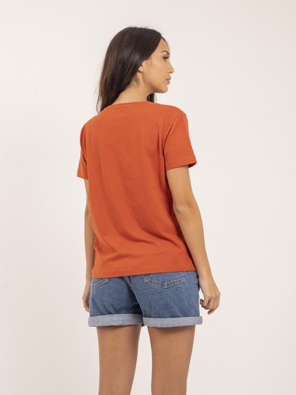 T-shirt col rond message...