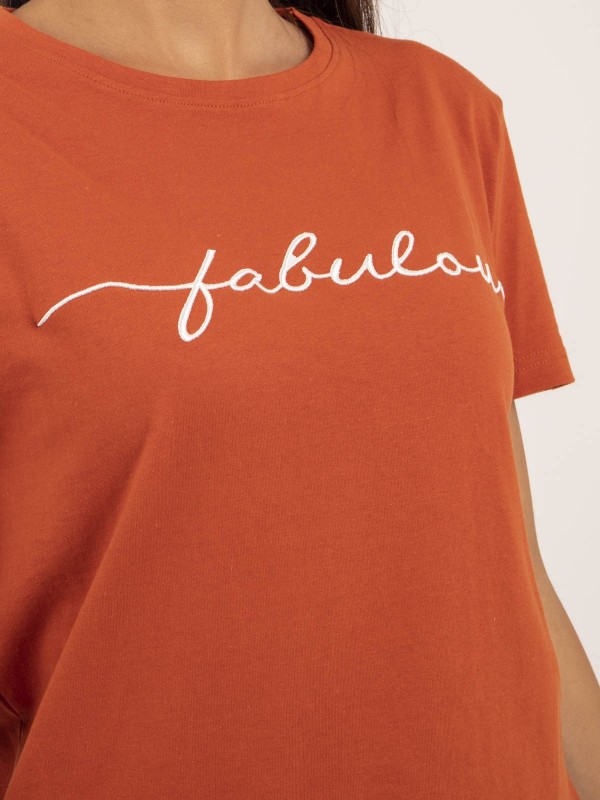 T-shirt col rond message...