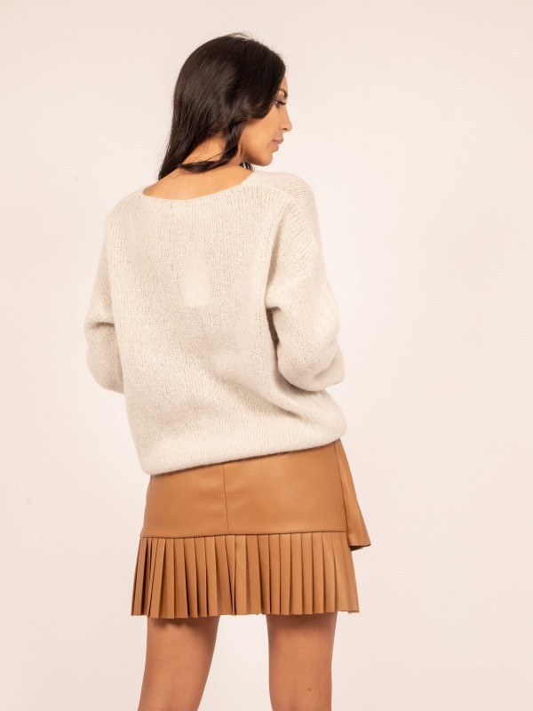 Jupe courte similicuir XABEL