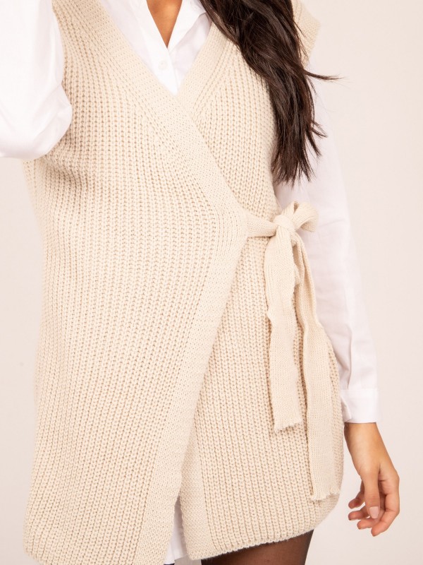 Gilet long sans manches KLAIRE