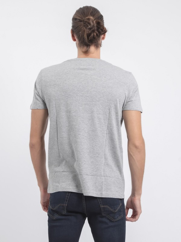 T-shirt col rond pur coton...