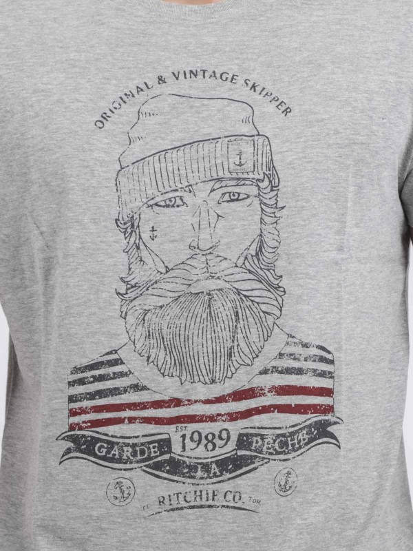 T-shirt col rond pur coton...