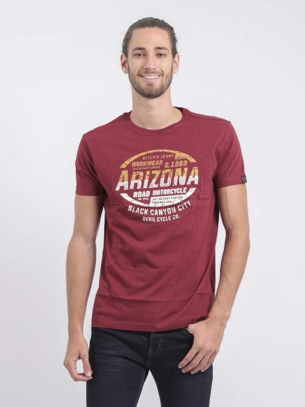 T-shirt col rond pur coton...