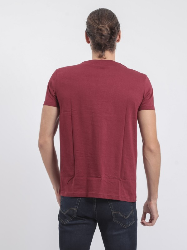 T-shirt col rond pur coton...