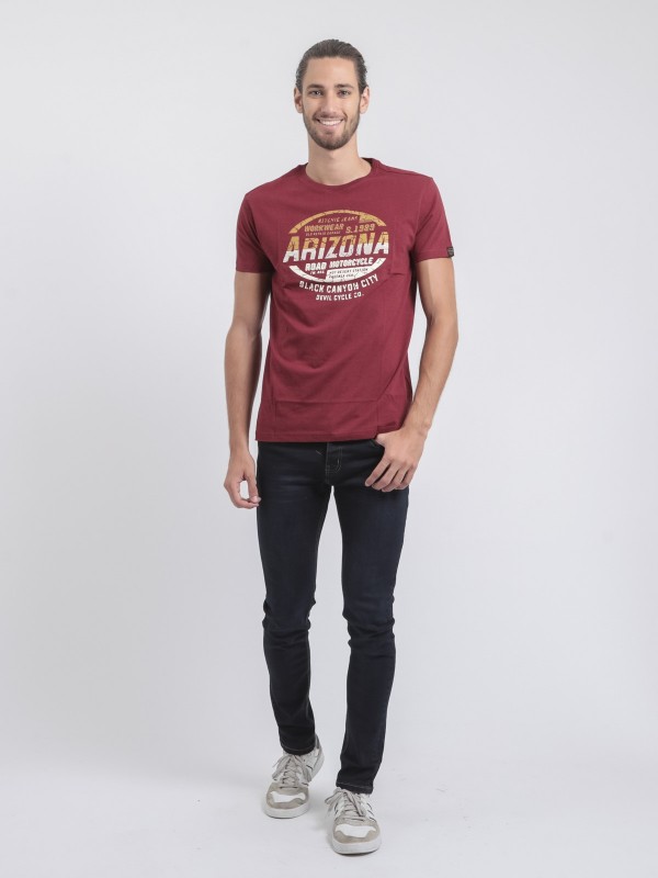 T-shirt col rond pur coton...