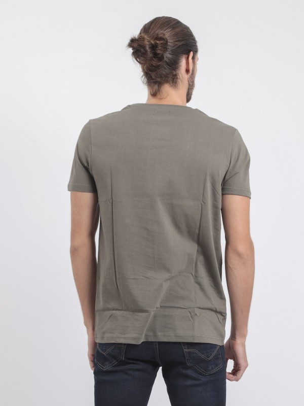 T-shirt col rond pur coton...