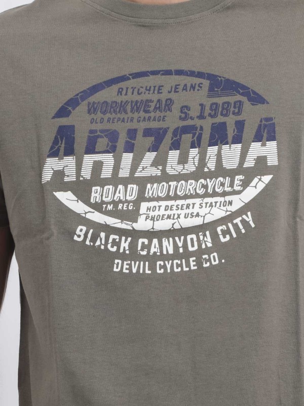 T-shirt col rond pur coton...