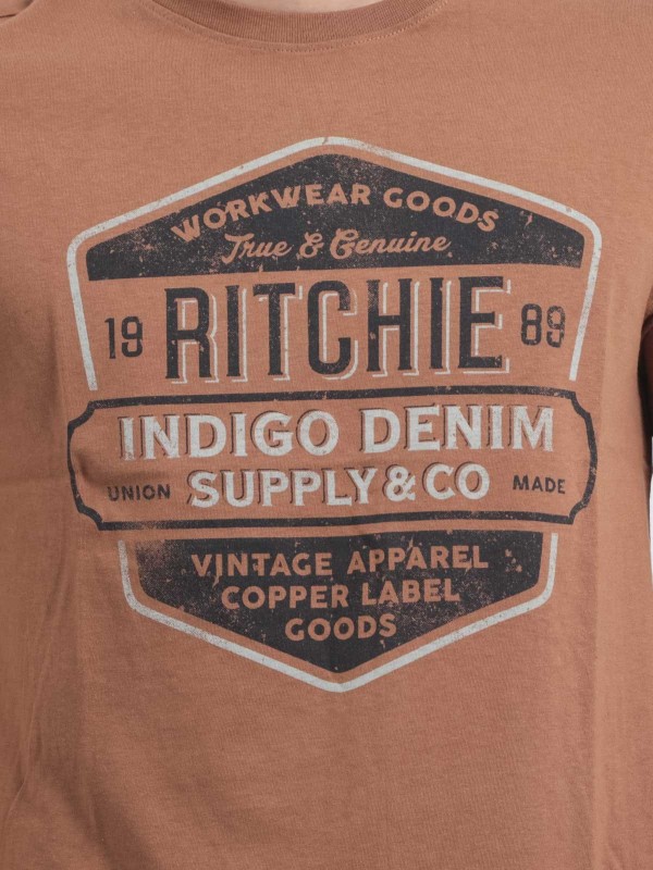 T-shirt col rond pur coton...