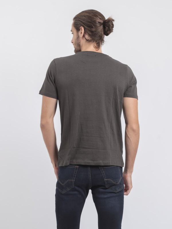 T-shirt col rond pur coton...