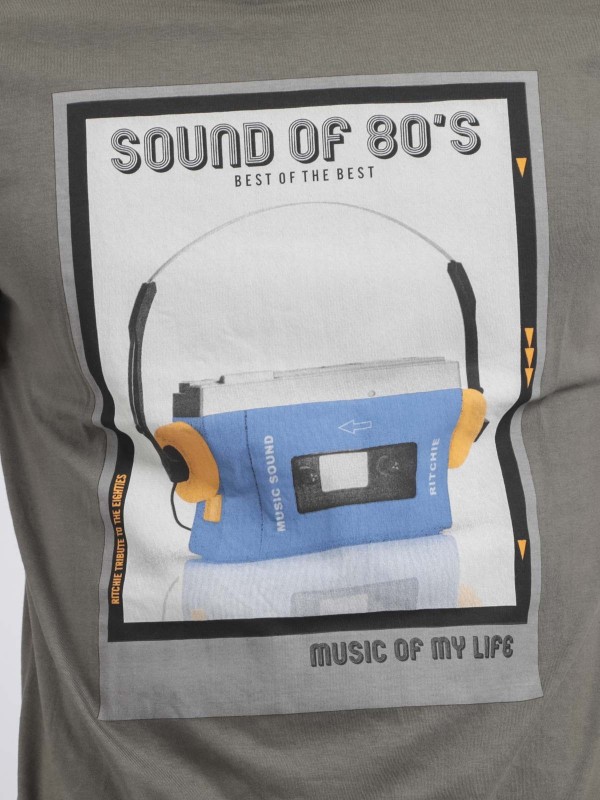 T-shirt col rond pur coton...