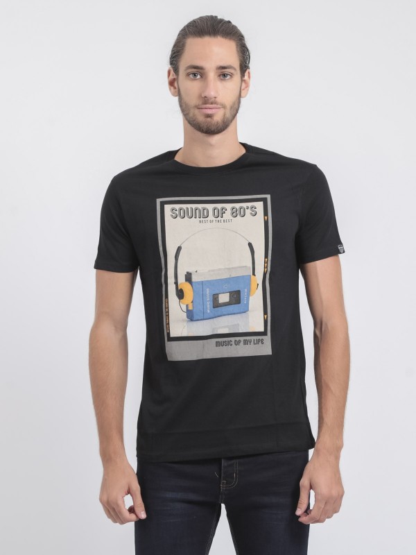 T-shirt col rond pur coton...